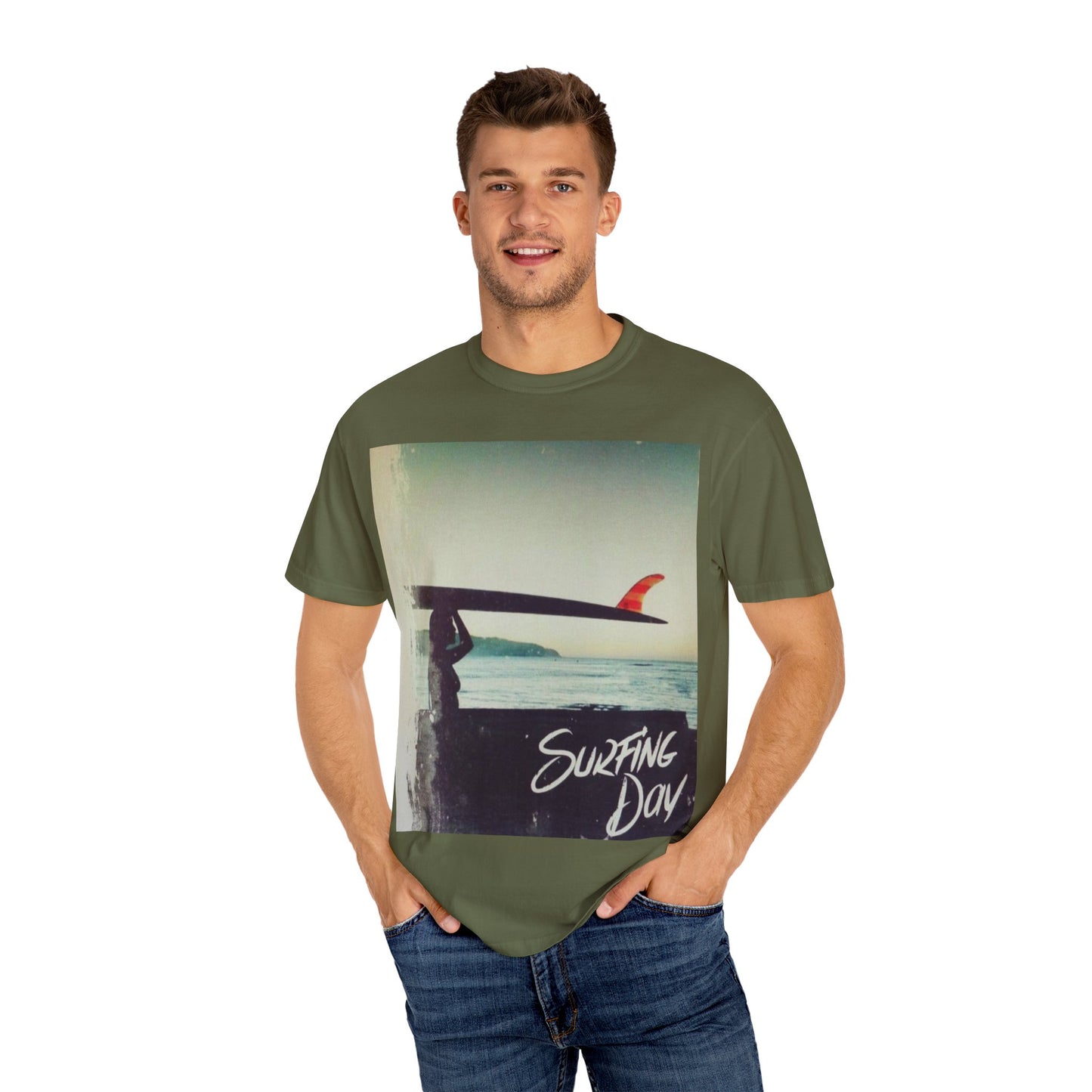 Surfing Day Unisex Tee | Vintage Style T-shirt for Beach Lovers, Summer Vibes, Gift for Surfers, Casual Strolling, Summer Outings