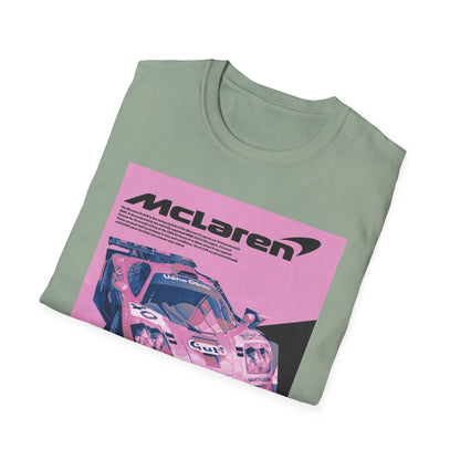 Retro McLaren Racing T-Shirt - Unisex Softstyle Tee for Car Enthusiasts