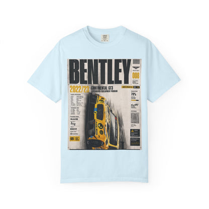 Bentley Magazine Cover T-Shirt – Yellow Sports Car Graphic Tee