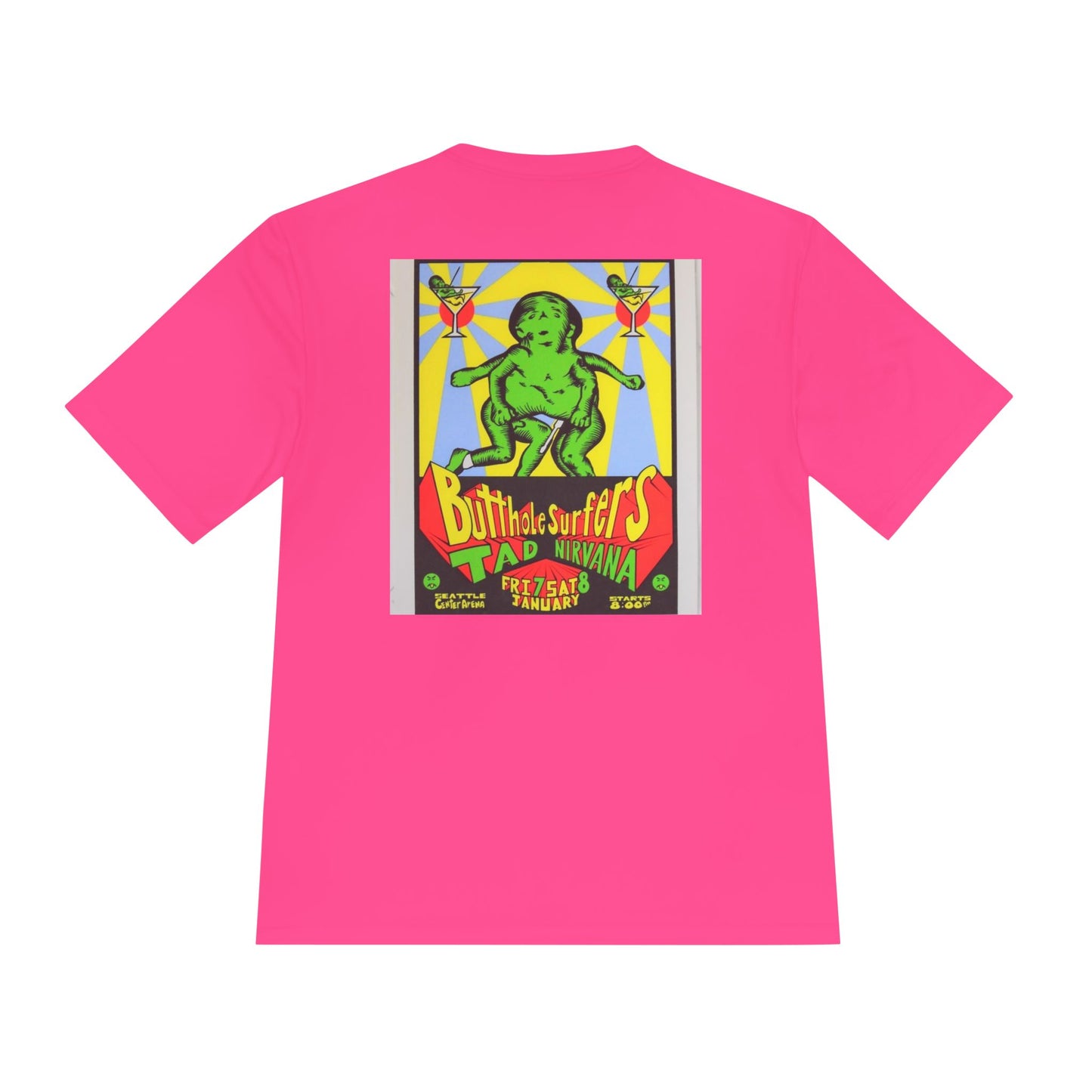 Unisex Retro Graphic Tee - Butthole Surfers & Nirvana Design