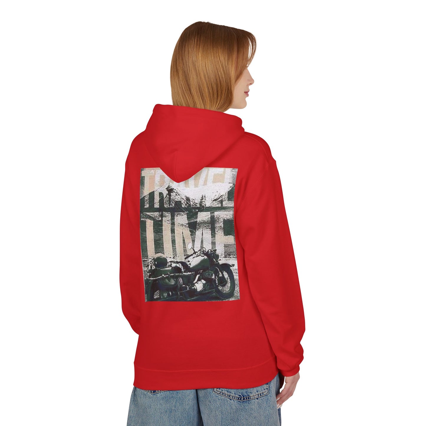 Travel Time Motorcycle Hoodie — Vintage Road Trip Graphic Hoodie