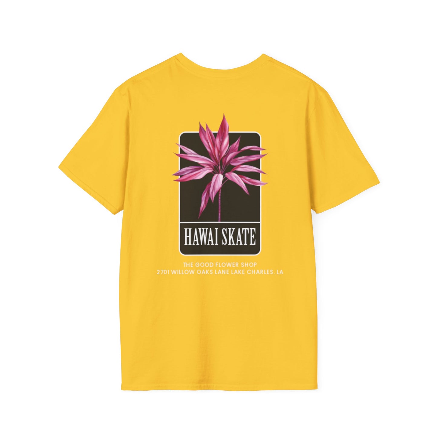 Hawaii Skate Floral Unisex T-Shirt - Relaxed Fit Graphic Tee