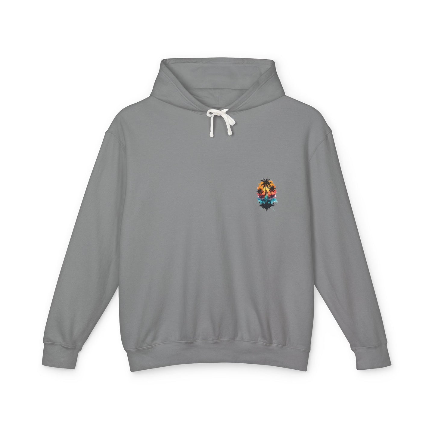 Coastal Sunset Surf Hoodie - Unisex Lightweight Hooded Sweatshirt