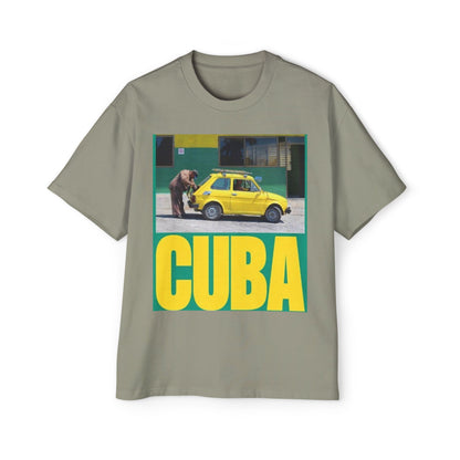 Cuba Vintage Photo Tee — Retro Yellow Car Graphic T-Shirt