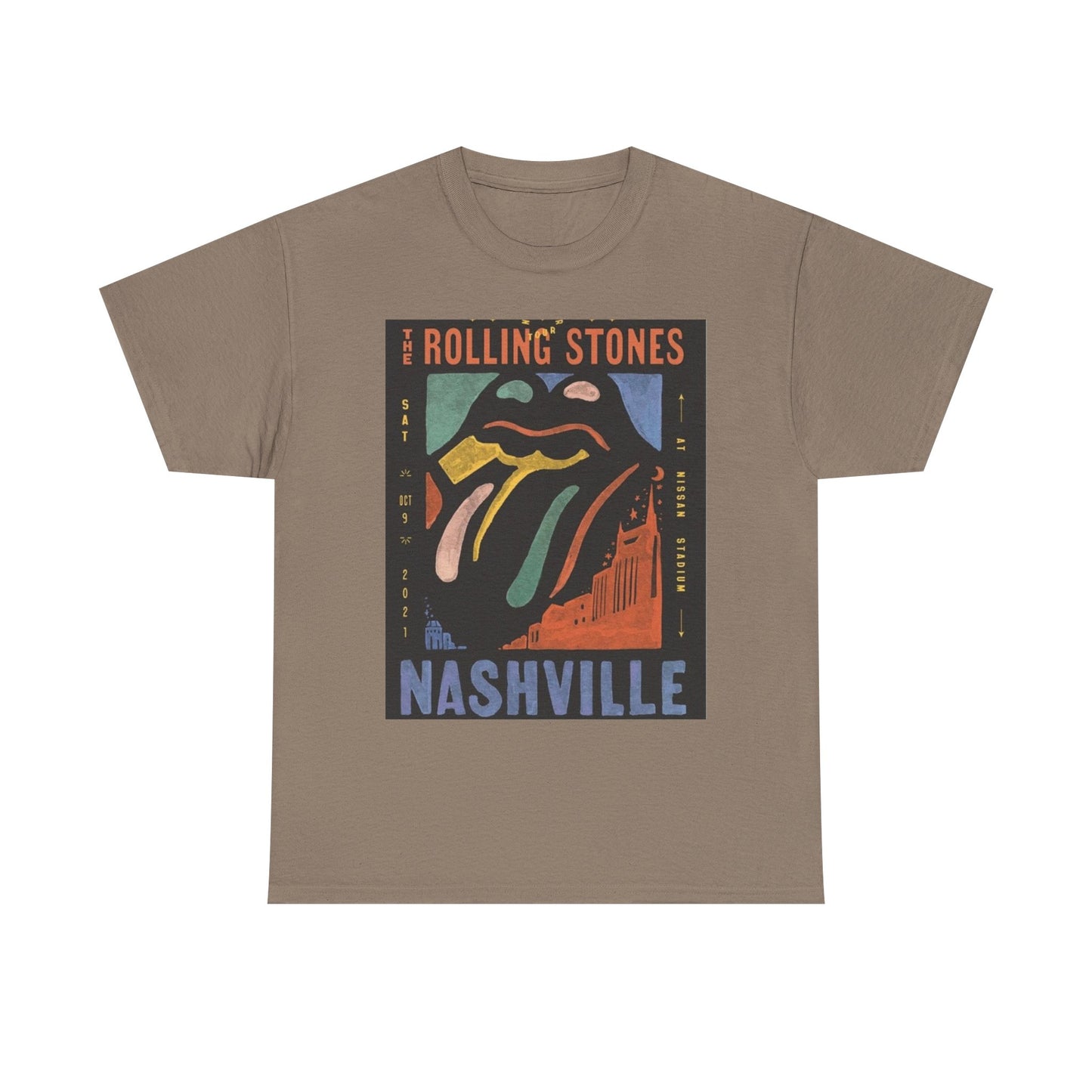 Retro Rolling Stones Nashville Tee, Vintage Band Shirt, Unisex Cotton T-Shirt, Music Lover Gift, Concert Attire, Festival Wear