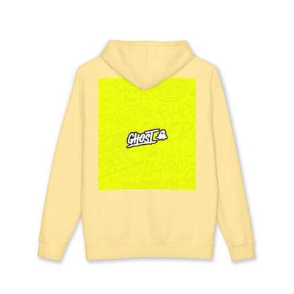 Realist Ghost Hoodie — Neon Yellow Graphic Pullover