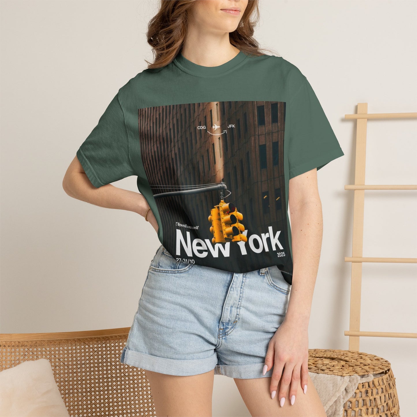 New York City Traffic Light Photo T‑Shirt — Urban Streetwear Tee