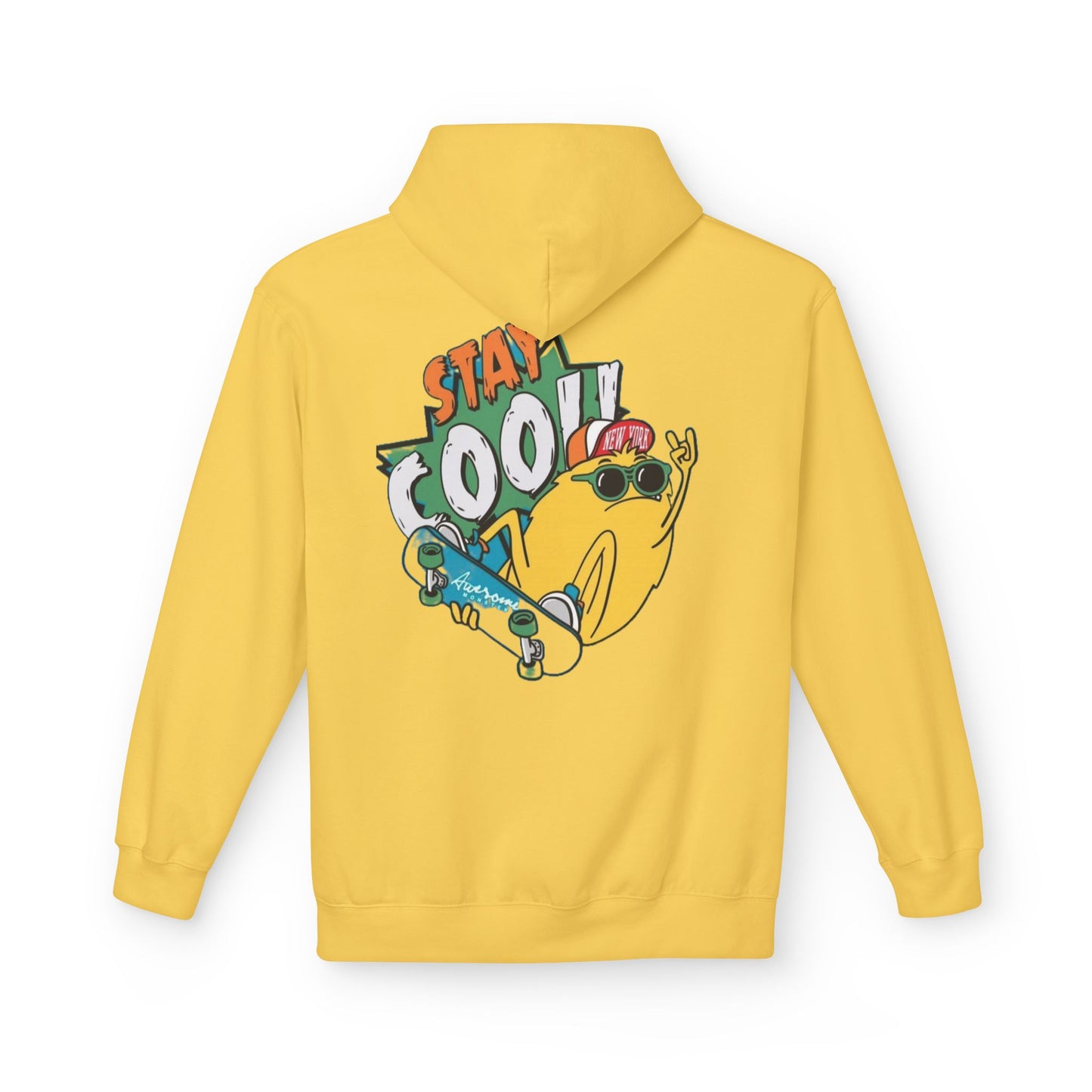 Stay Cool! Unisex Softstyle Fleece Hoodie - Fun & Comfy Skatewear