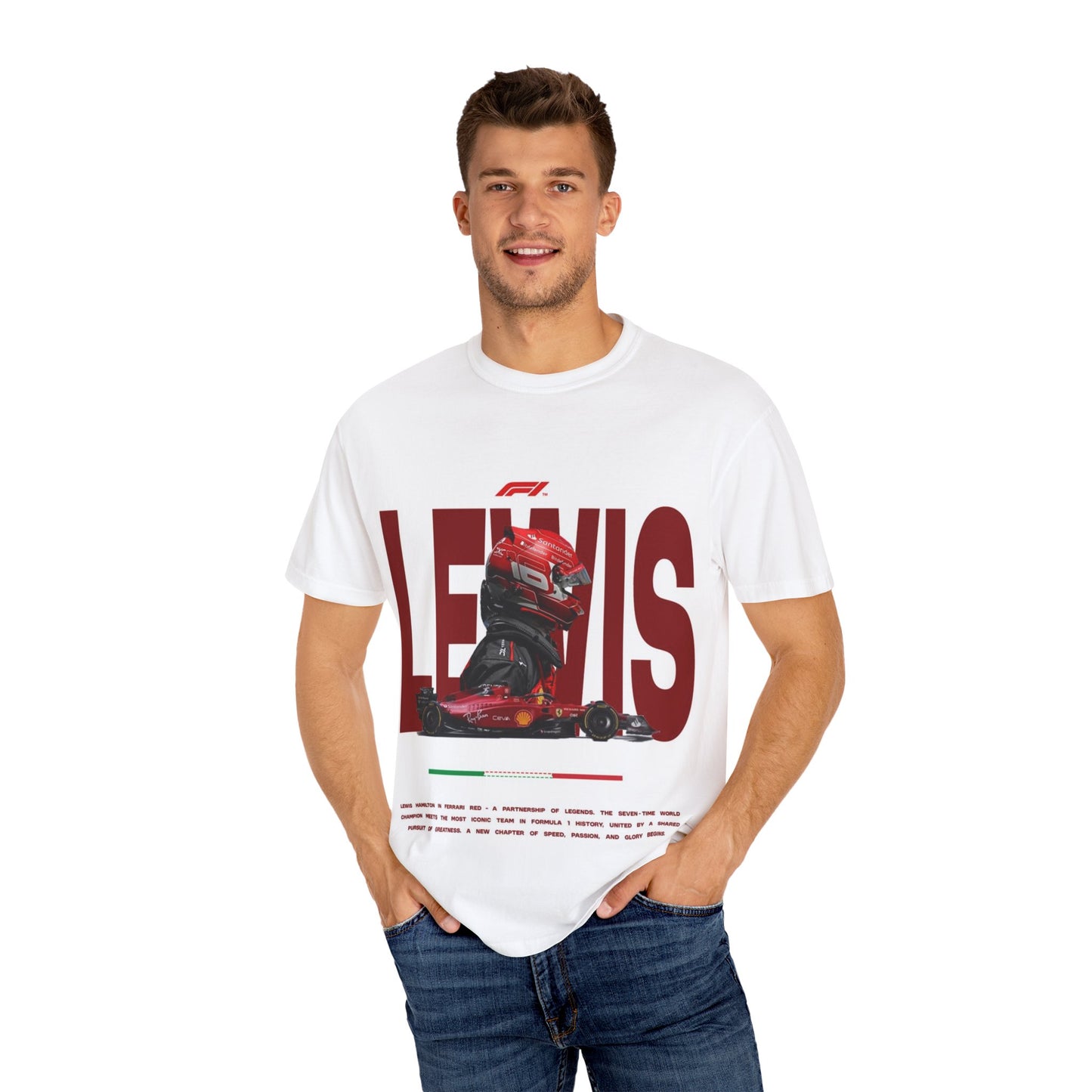 Lewis Hamilton F1 Unisex Garment-Dyed T-Shirt - Perfect for Racing Fans