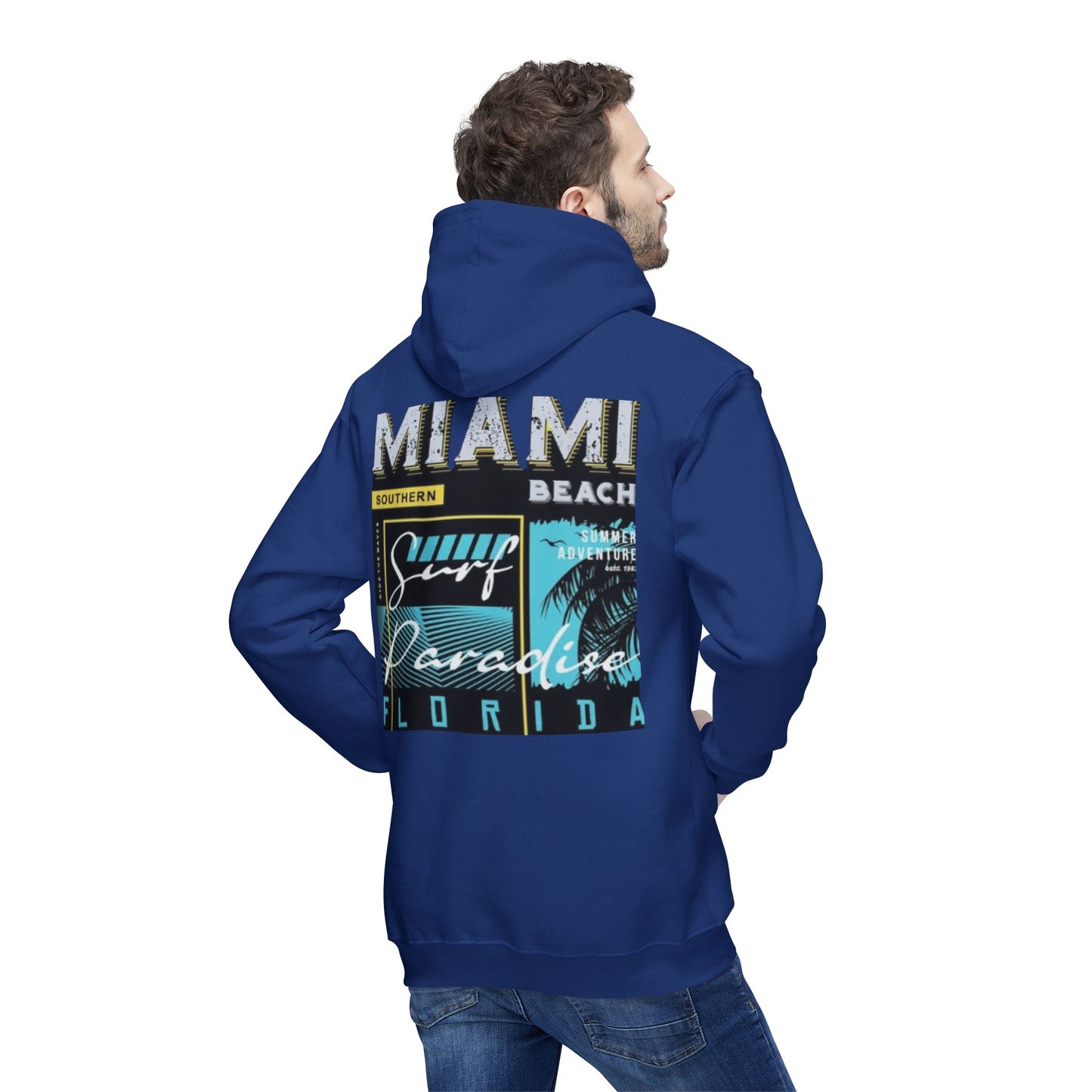 Miami Paradise Surf Unisex Hooded Sweatshirt - Made in USA