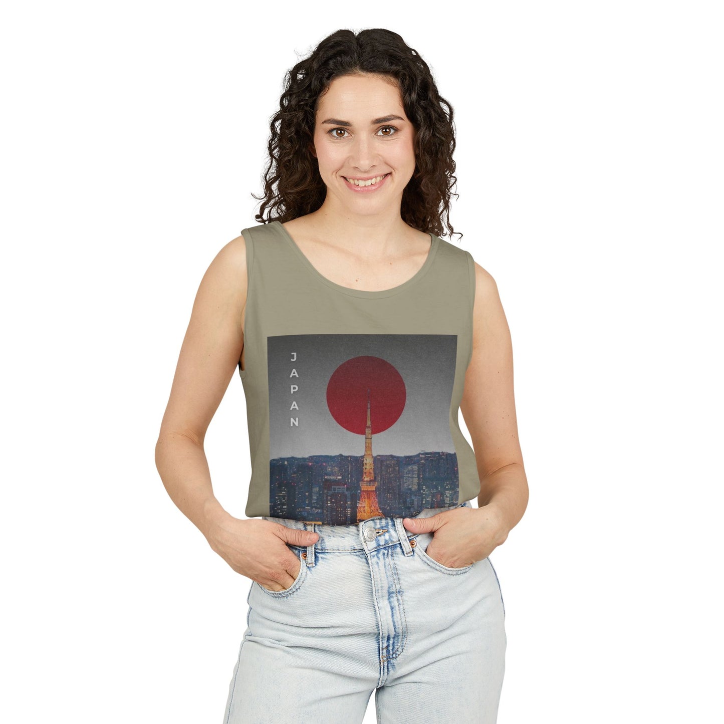 Tokyo Vintage Poster Tank — Japan Cityscape Graphic Tank Top