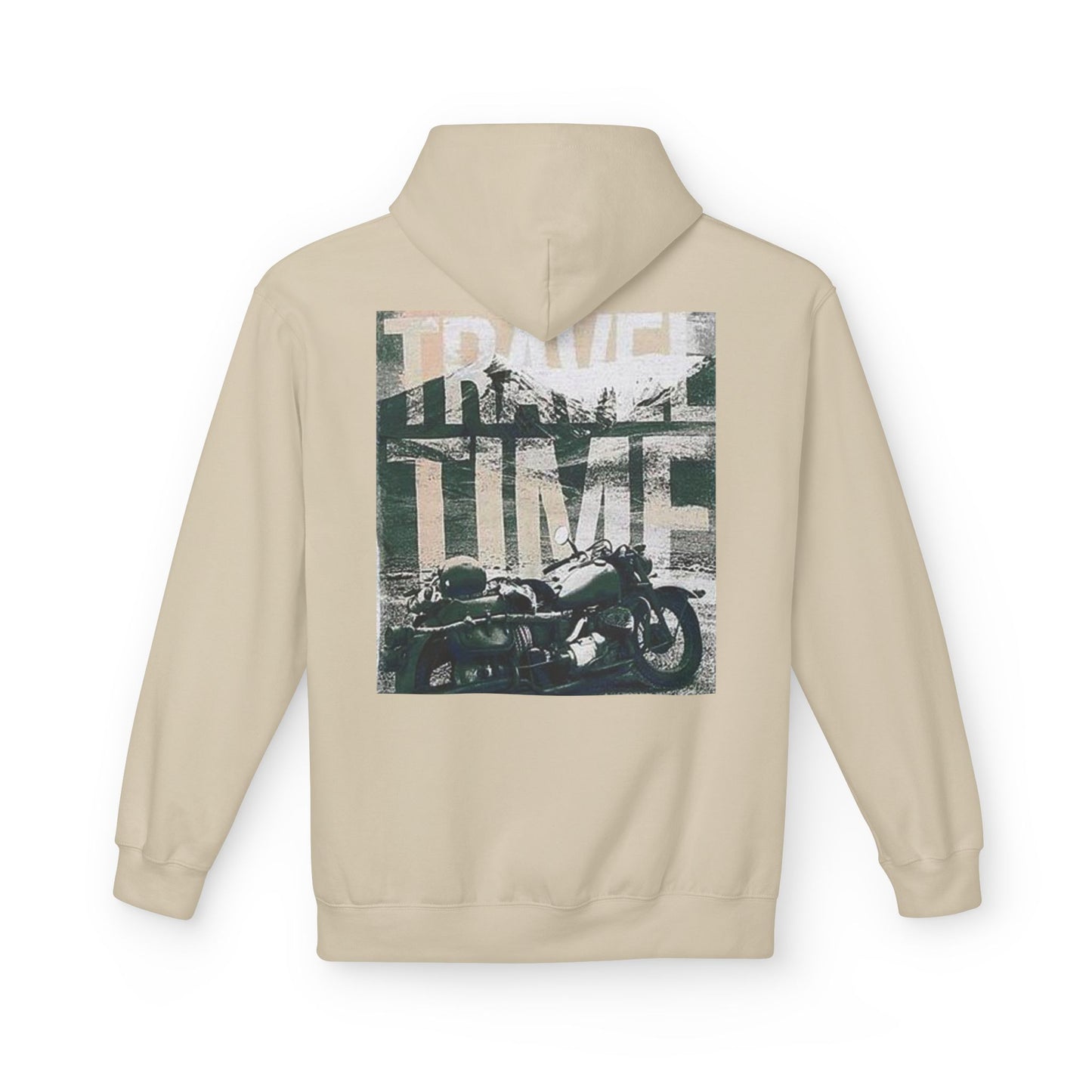 Travel Time Motorcycle Hoodie — Vintage Road Trip Graphic Hoodie
