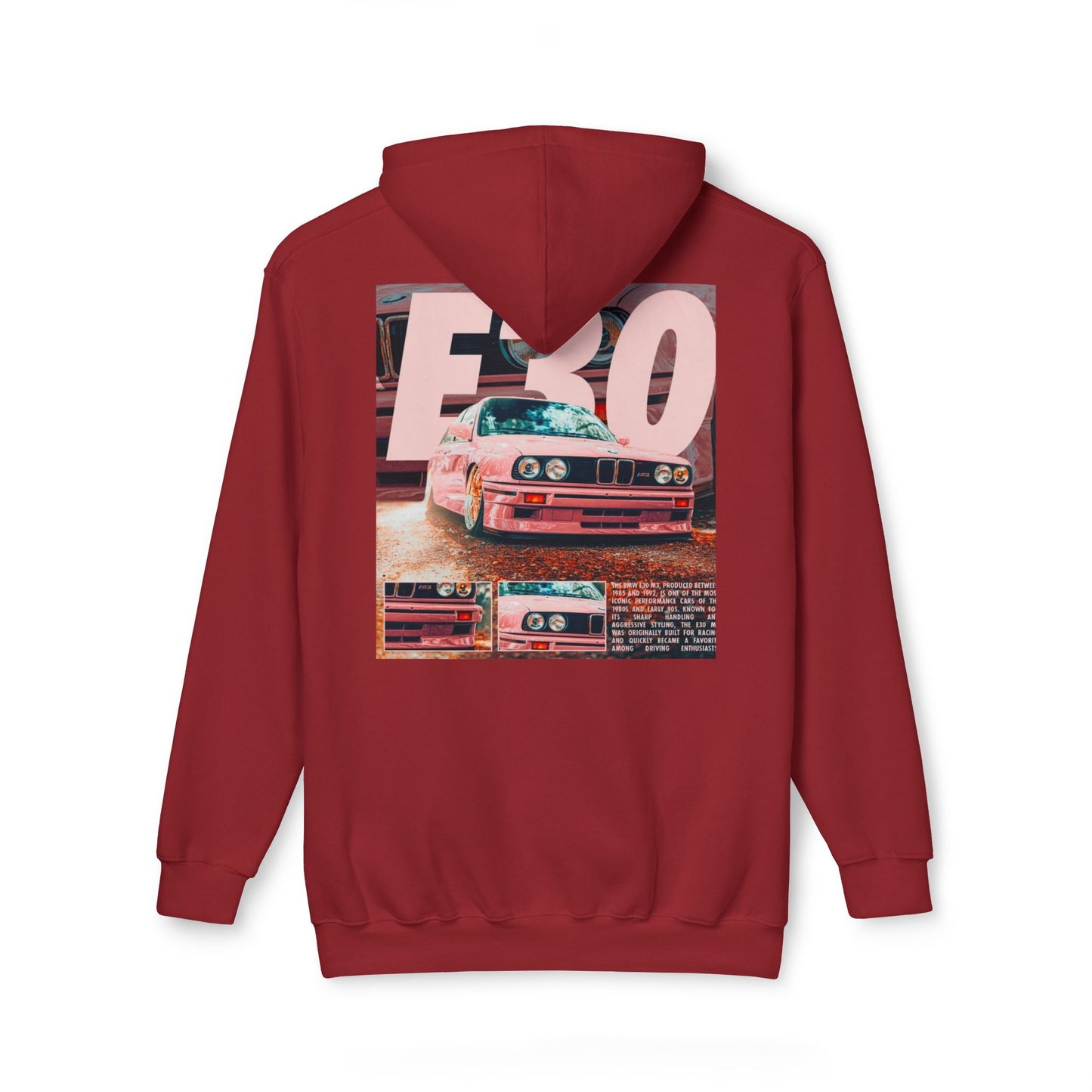 Vintage Car Graphic Unisex Hoodie - Retro BMW E30 Design