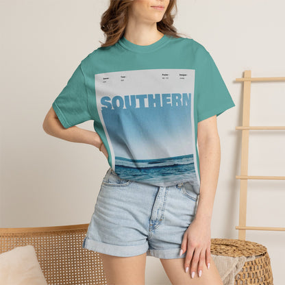 Southern Beach Photo T-Shirt — Ocean Waves Graphic Tee