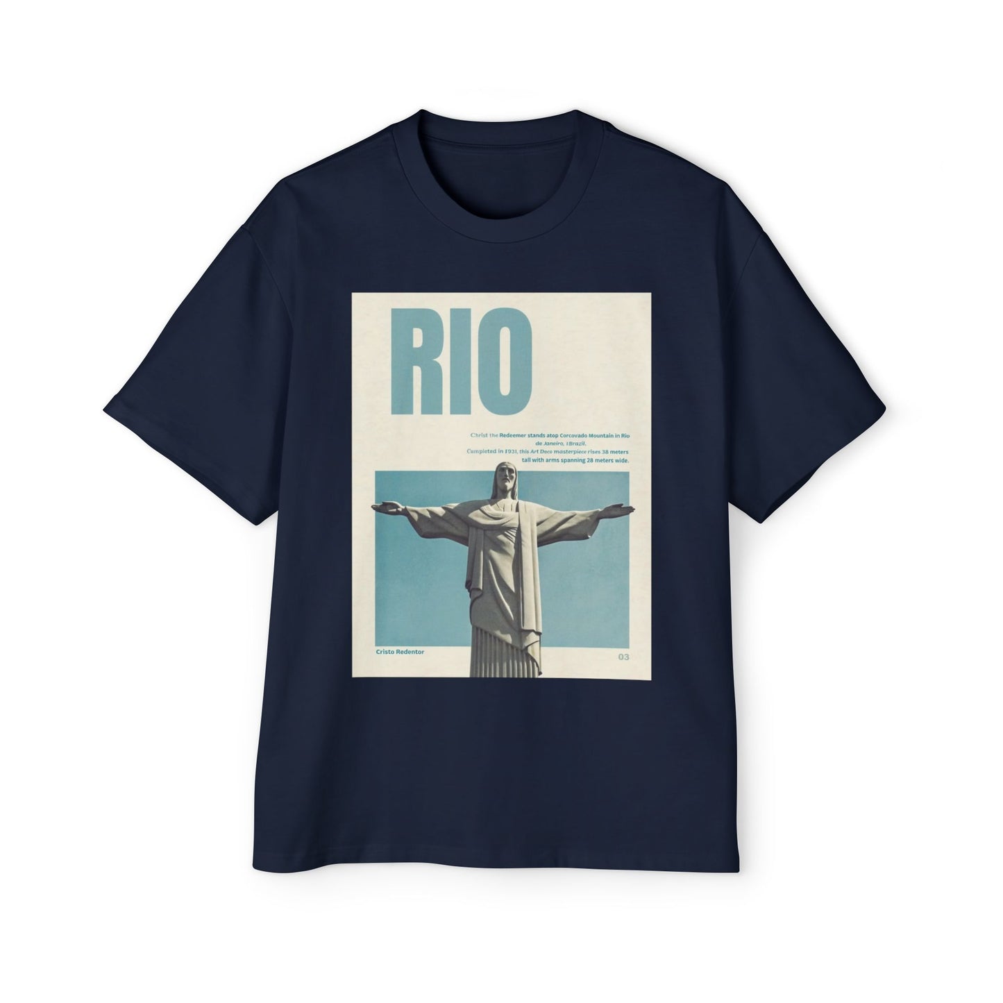 Rio Vintage Poster T-Shirt — Christ the Redeemer Travel Tee