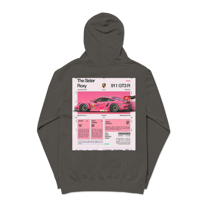 Pigment-Dyed Hoodie — Retro Racing Car Graphic ("911 GT3R")