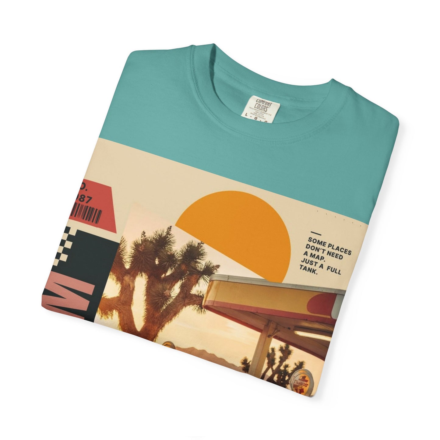 Freedom Road T-Shirt — Retro Desert Sunset Vintage Car Graphic