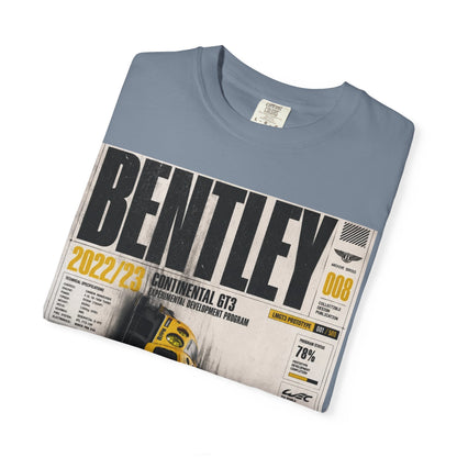 Bentley Magazine Cover T-Shirt – Yellow Sports Car Graphic Tee