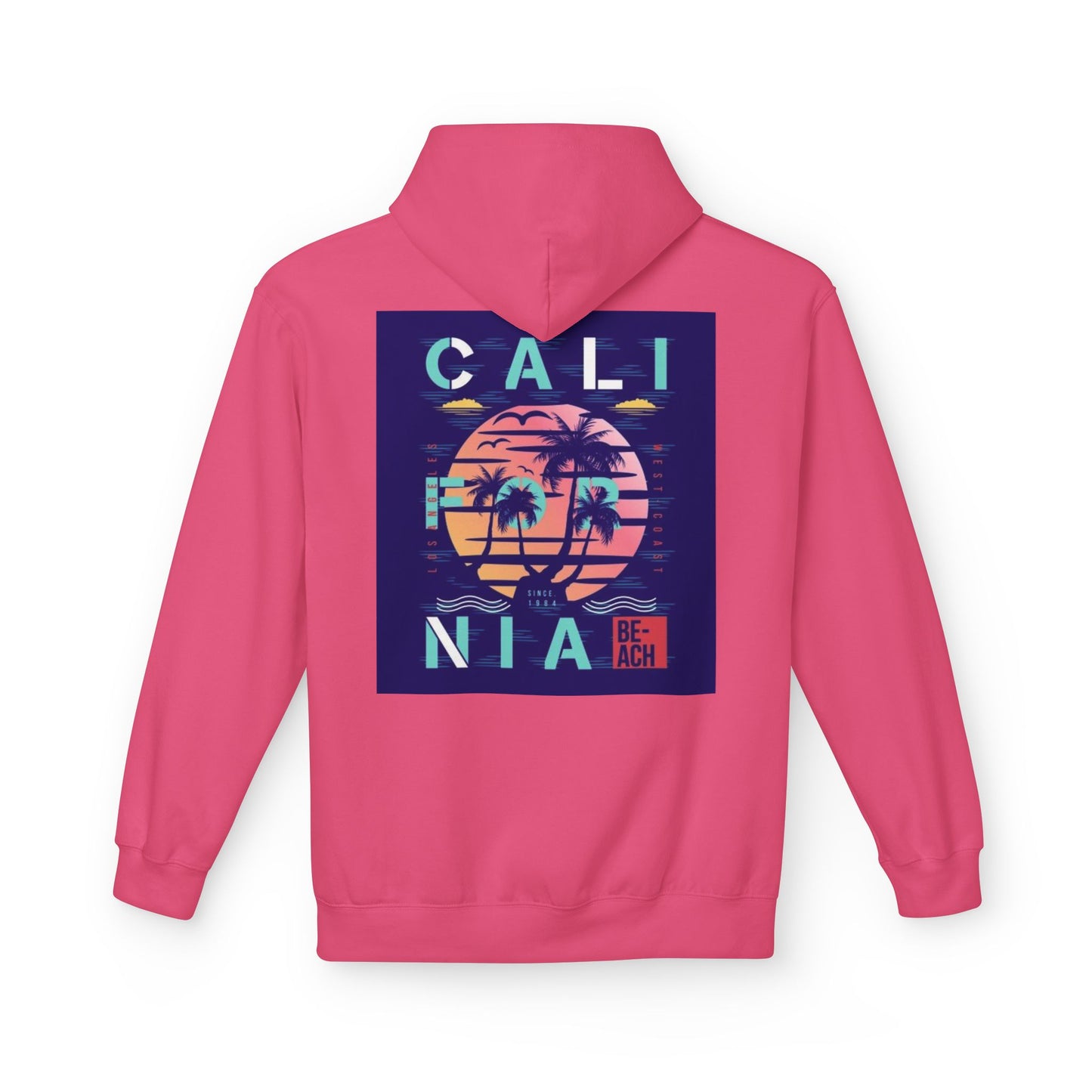 California Beach Vibes Unisex Fleece Hoodie - Softstyle Midweight Sweatshirt