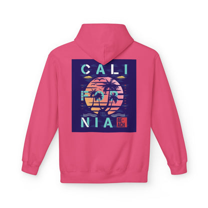 California Beach Vibes Unisex Fleece Hoodie - Softstyle Midweight Sweatshirt
