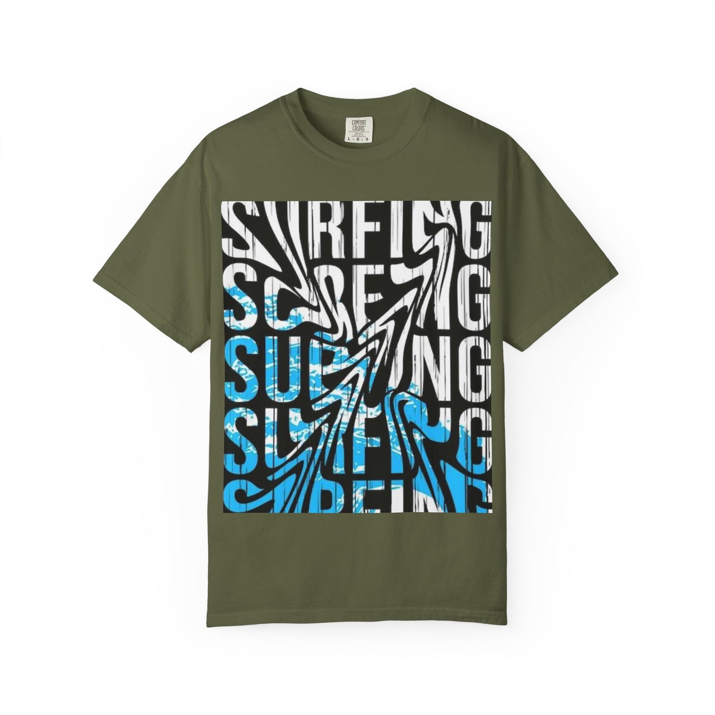 Wave Surfing Unisex Garment-Dyed T-Shirt | Casual Beachwear, Summer Style, Surfing Gift, Graphic Tee, Coastal Vibes
