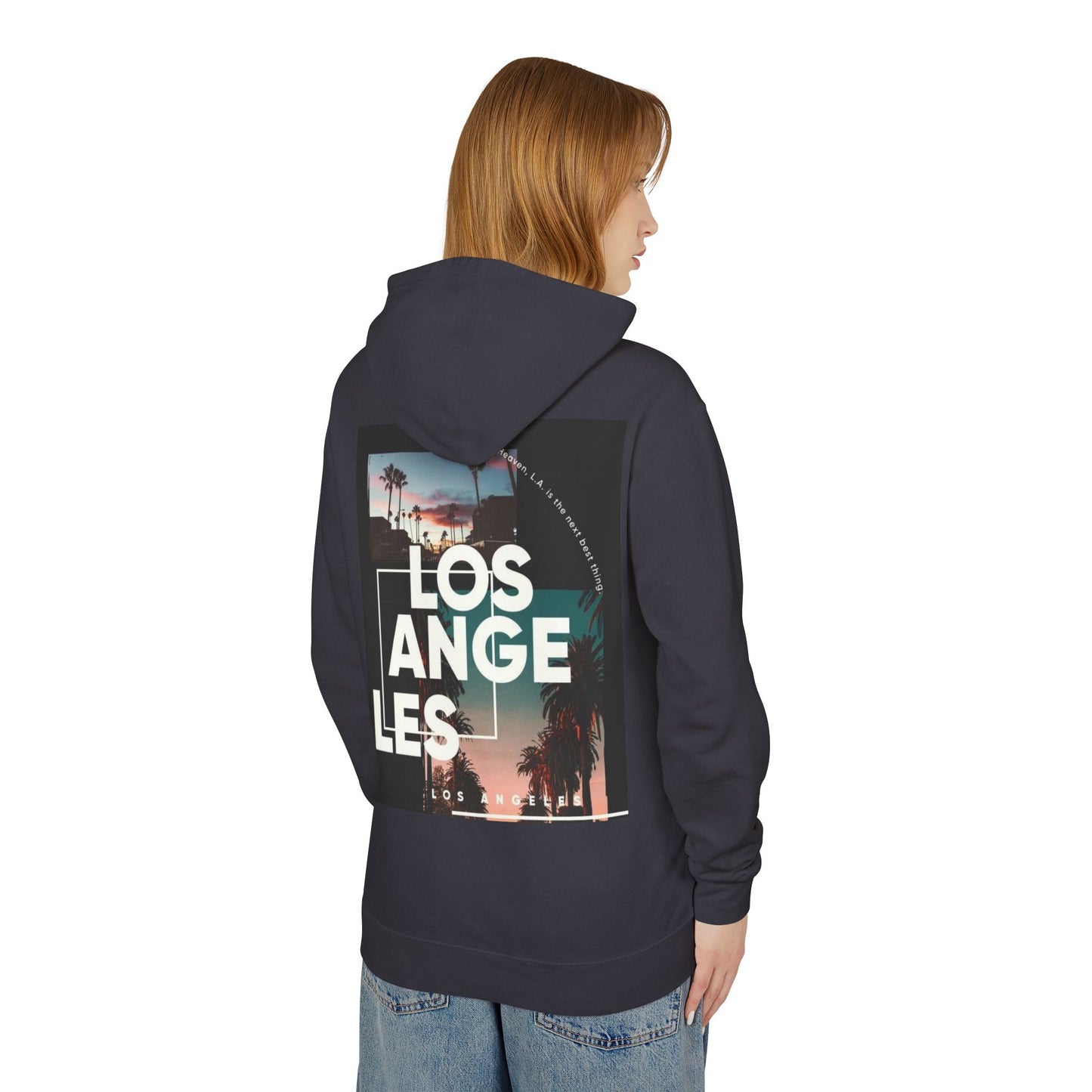 Unisex Los Angeles Vintage Hooded Sweatshirt, Lightweight Casual Hoodie, Travel Souvenir, Summer Wardrobe Essential, Gift for Him/Her