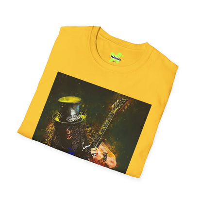 Rock Legend Unisex Softstyle T-Shirt - Vintage Guitar Design