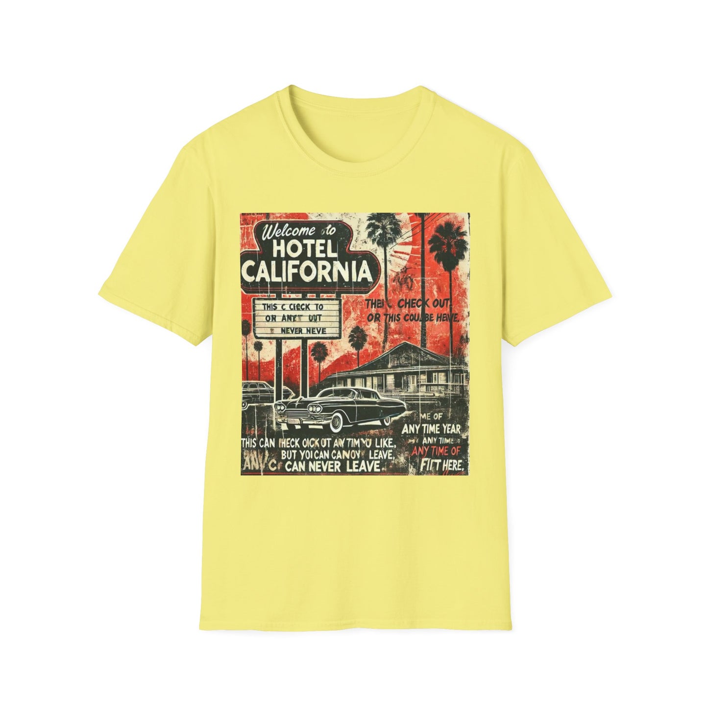 Vintage Hotel California Graphic T-Shirt – Perfect for Music Lovers