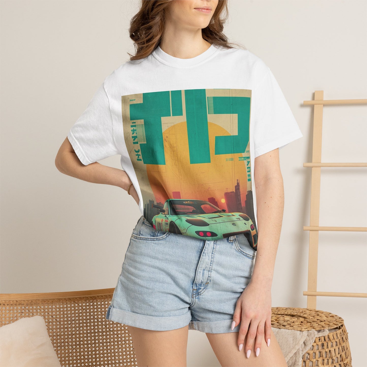 Retro Sunset Racing T-Shirt — Vintage Sports Car Graphic
