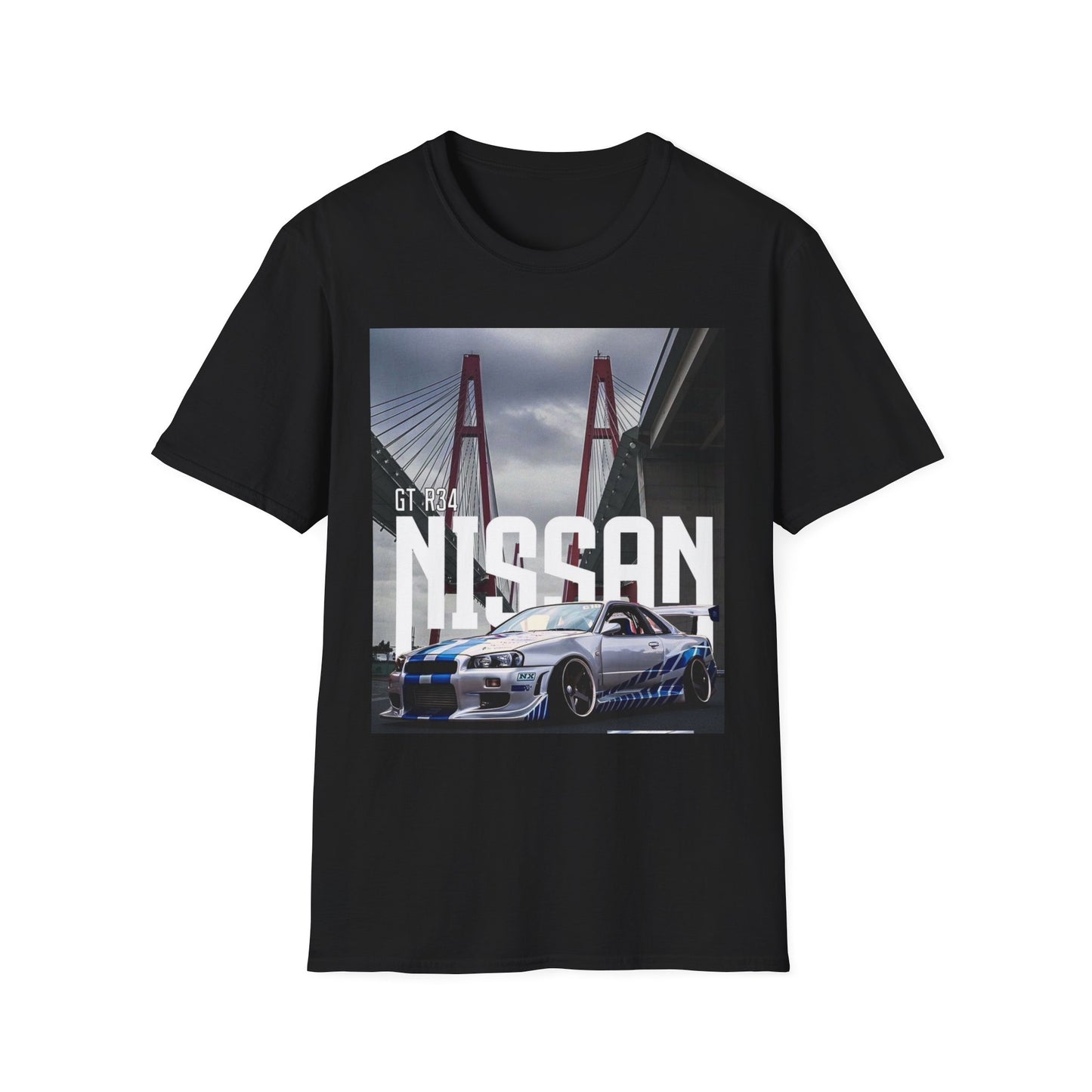Nissan GT-R 34 Unisex Softstyle T-Shirt - Car Enthusiast Apparel