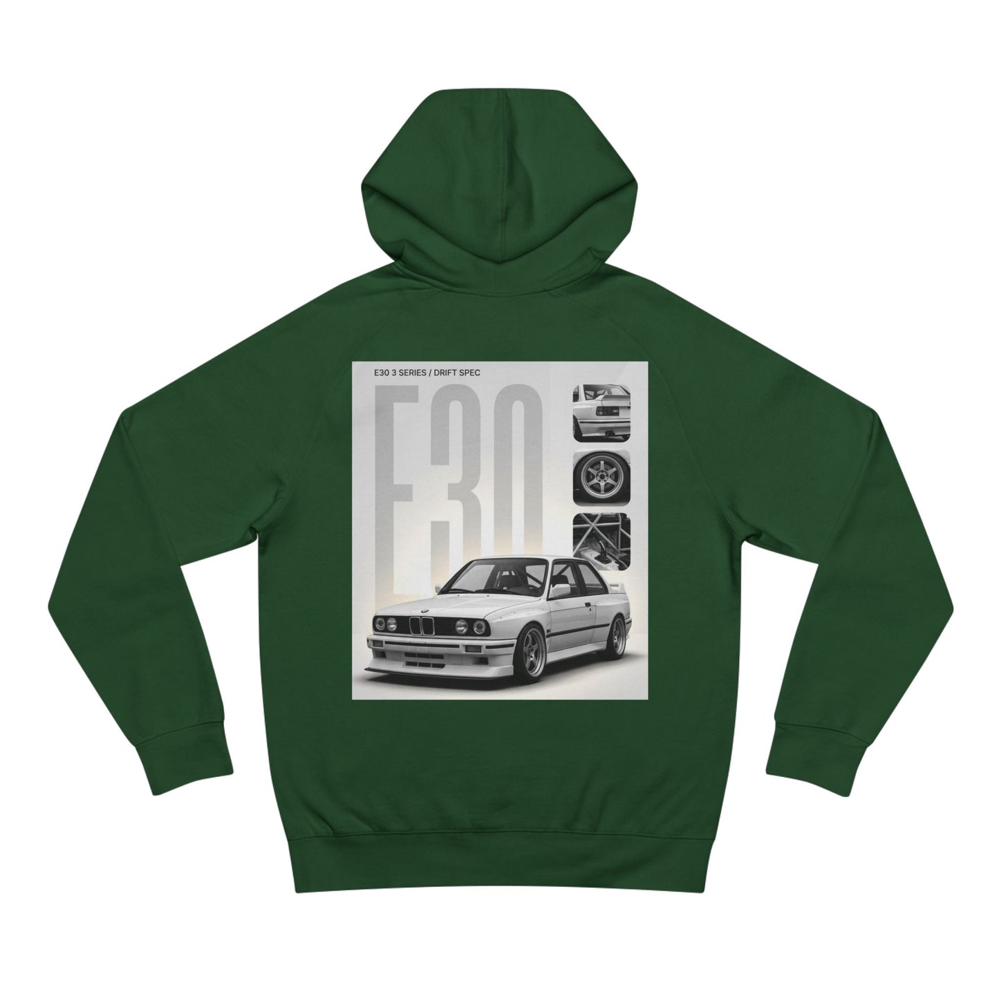 BMW E30 Hoodie — Vintage Motorsport Graphic Pullover