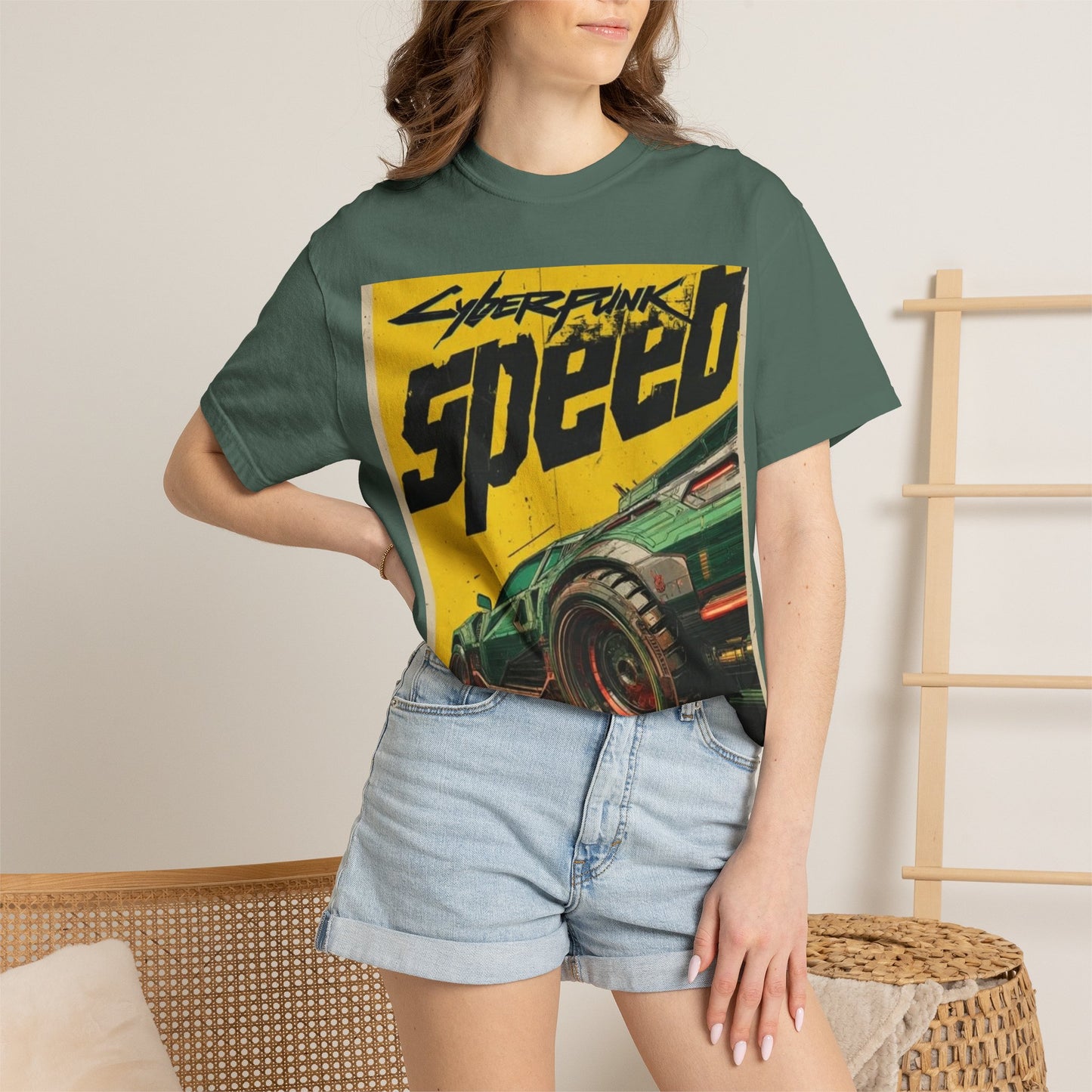 Cyberpunk Speed T-Shirt — Retro Racing Car Graphic Tee