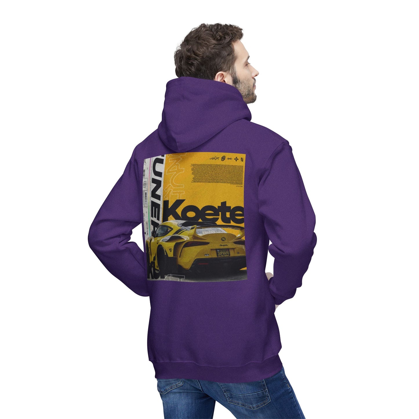Unisex Hooded Sweatshirt with Car Graphic - Perfect for Automobiles Enthusiasts