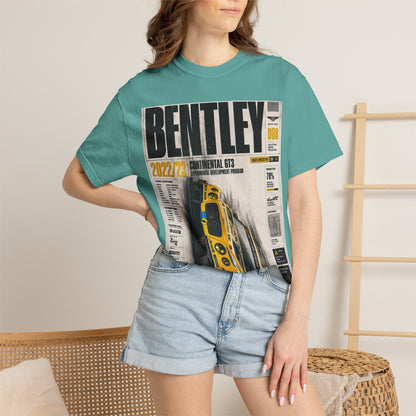 Bentley Magazine Cover T-Shirt – Yellow Sports Car Graphic Tee