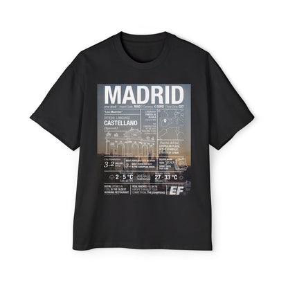 Madrid Graphic Tee — Vintage City Weather Poster T‑Shirt