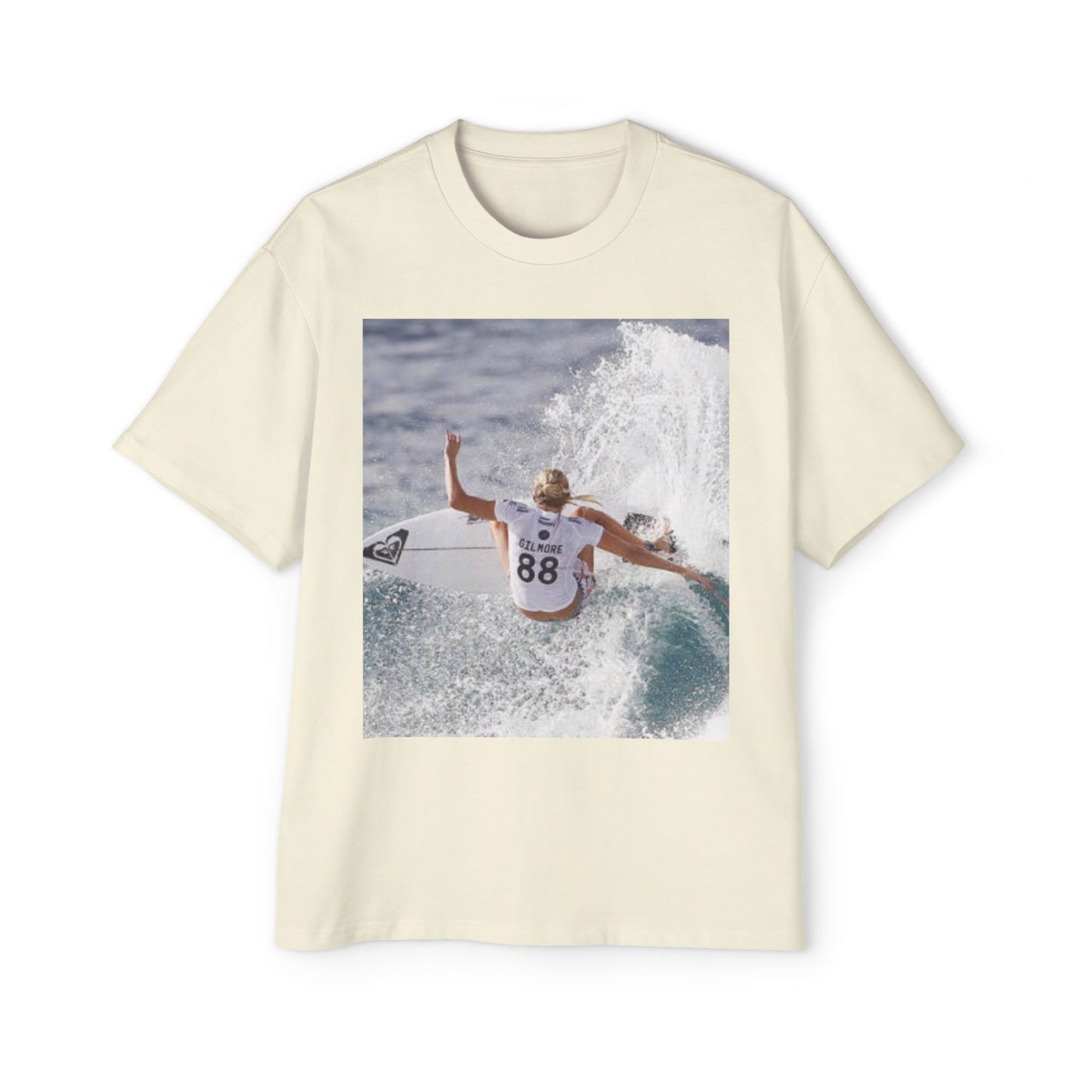 Surf Photo Oversized Tee — Wave Rider Graphic T-Shirt