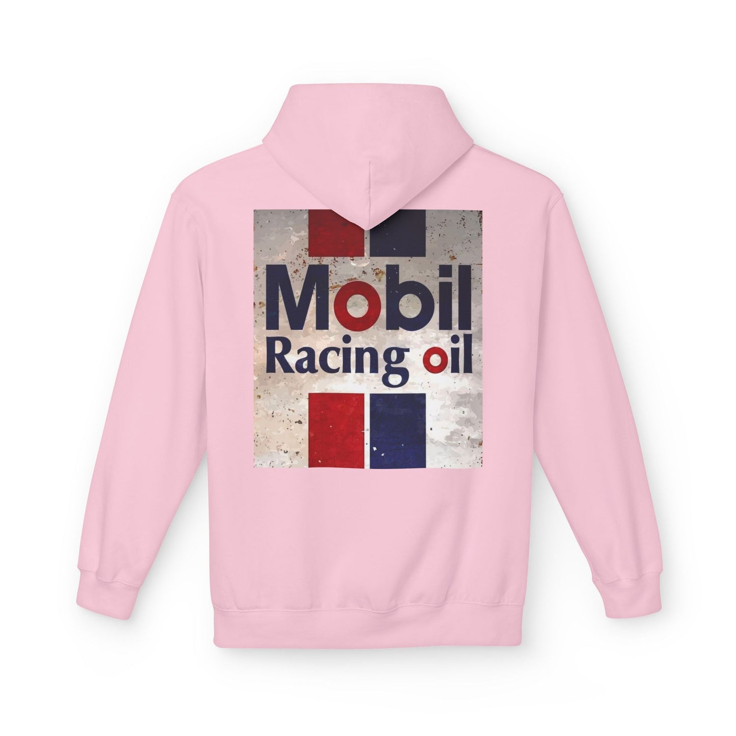 Retro Mobil Racing Oil Fleece Hoodie for Motorsport Enthusiasts