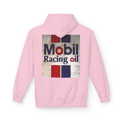 Retro Mobil Racing Oil Fleece Hoodie for Motorsport Enthusiasts