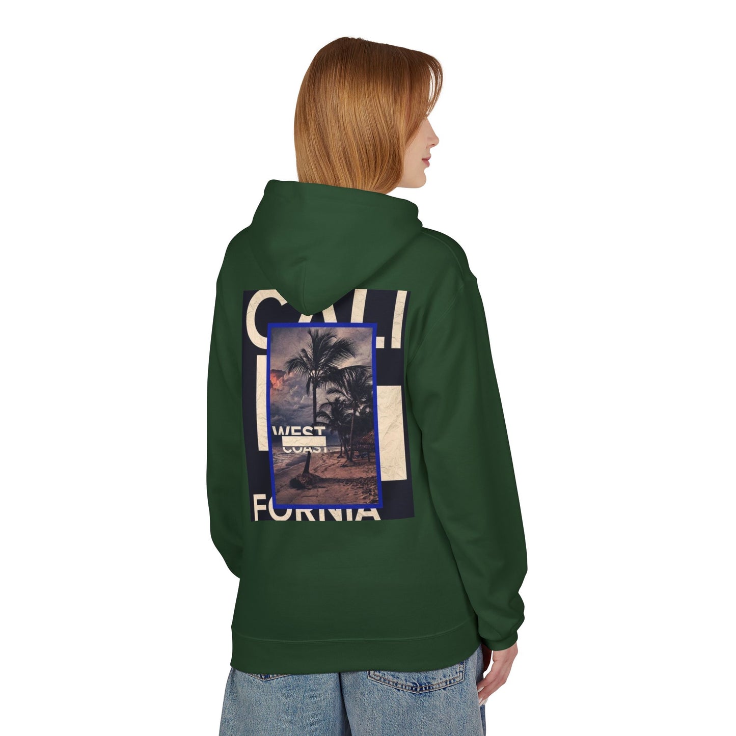 California Vibes Fleece Hoodie, Cozy Unisex Sweatshirt, Perfect for Beach Days, Gift for Travel Lovers, Casual Streetwear