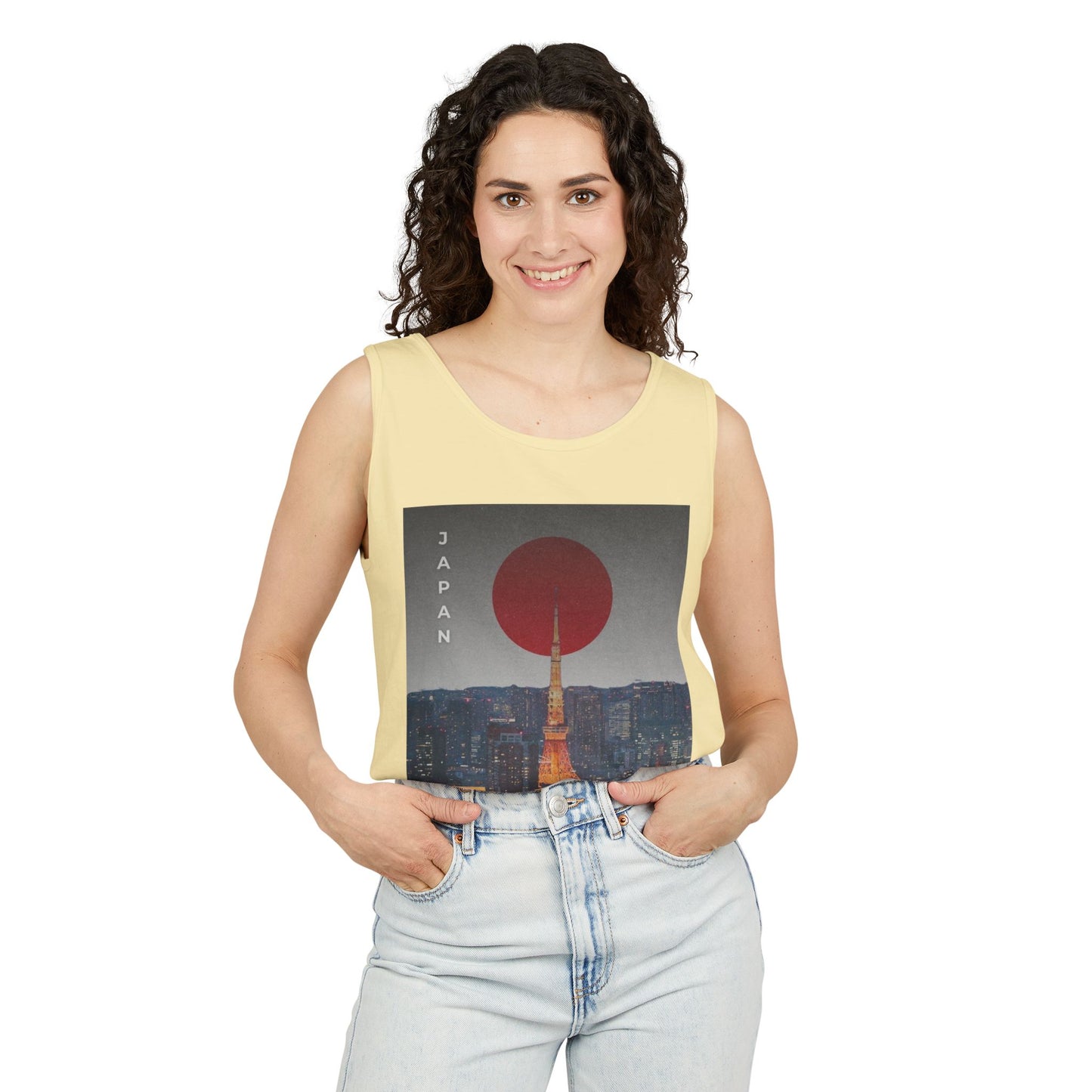 Tokyo Vintage Poster Tank — Japan Cityscape Graphic Tank Top