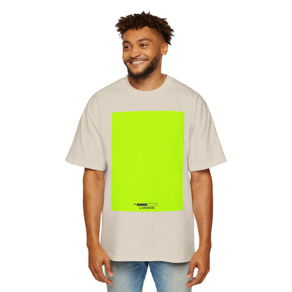 Oversized Tee — Neon Green Minimal Graphic "SUMMER LOVEDAY"