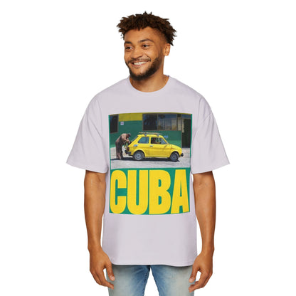 Cuba Vintage Photo Tee — Retro Yellow Car Graphic T-Shirt