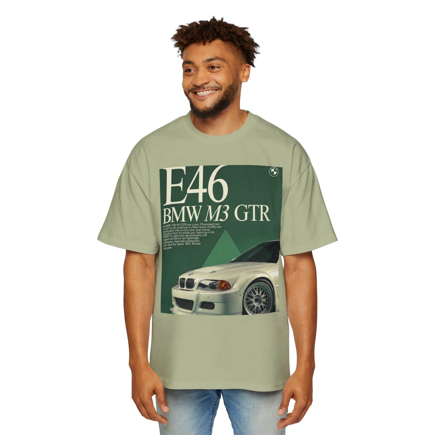 E46 BMW M3 GTR Tee — Vintage Racing Poster Graphic T-Shirt