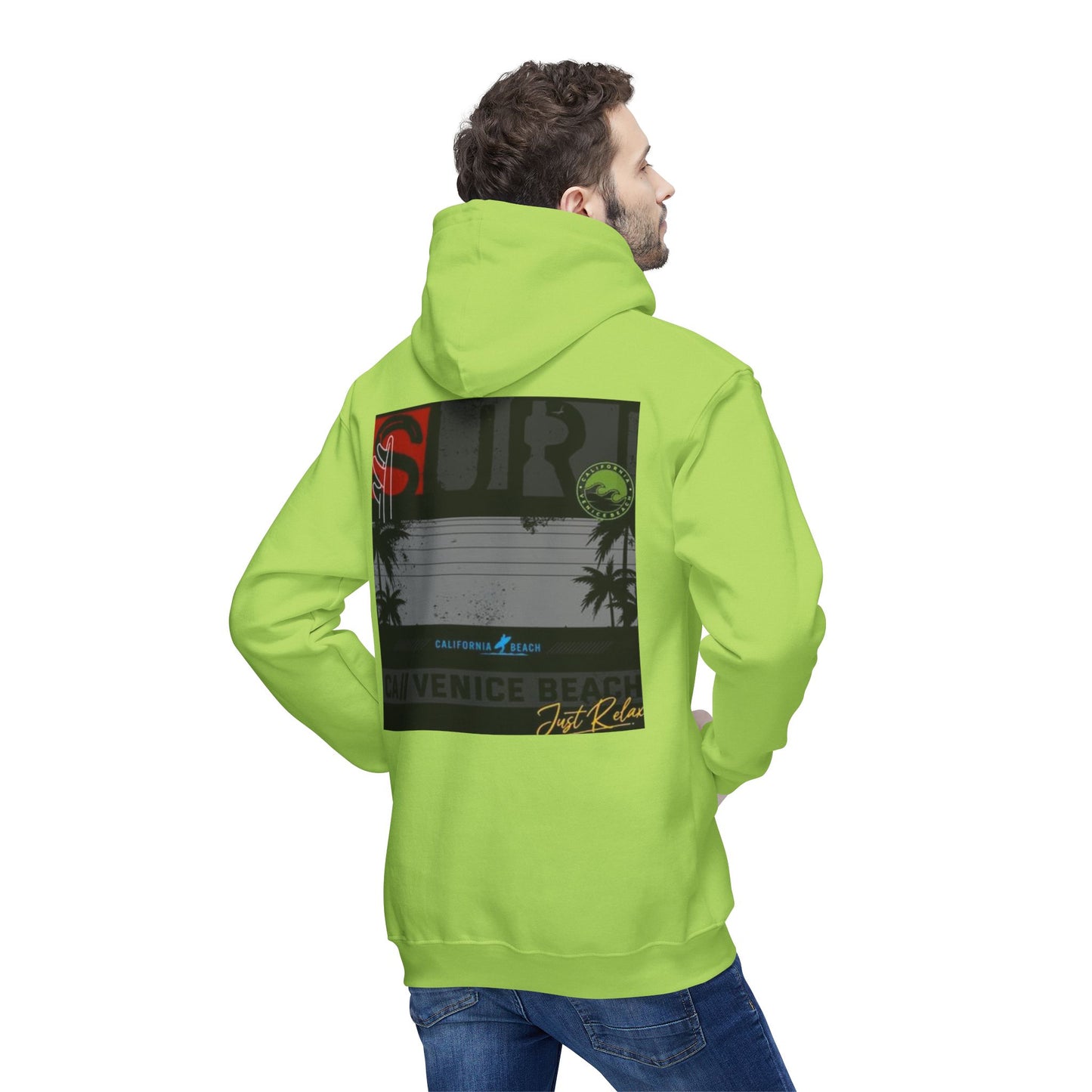 Surfer Vibes Unisex Hooded Sweatshirt, Beachwear, Gift for Surfers, Casual Hoodie, Summer Fashion, Adventure Apparel, Coastal Style