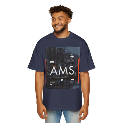 AMS Amsterdam Airport Tee — Travel-Inspired Graphic T-Shirt