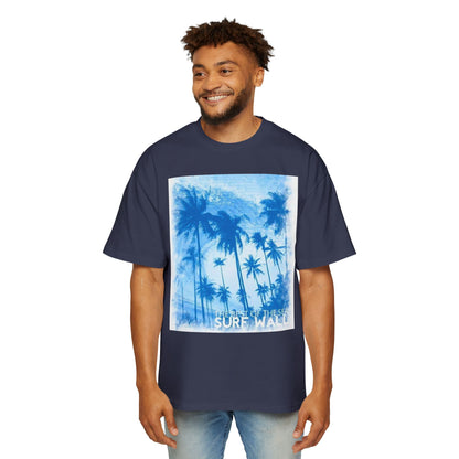 Surf Palm Tee — Blue Tropical Graphic T-Shirt