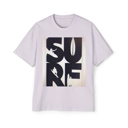 Surf Graphic Tee — Oversized Men's Surfboard Silhouette Shirt