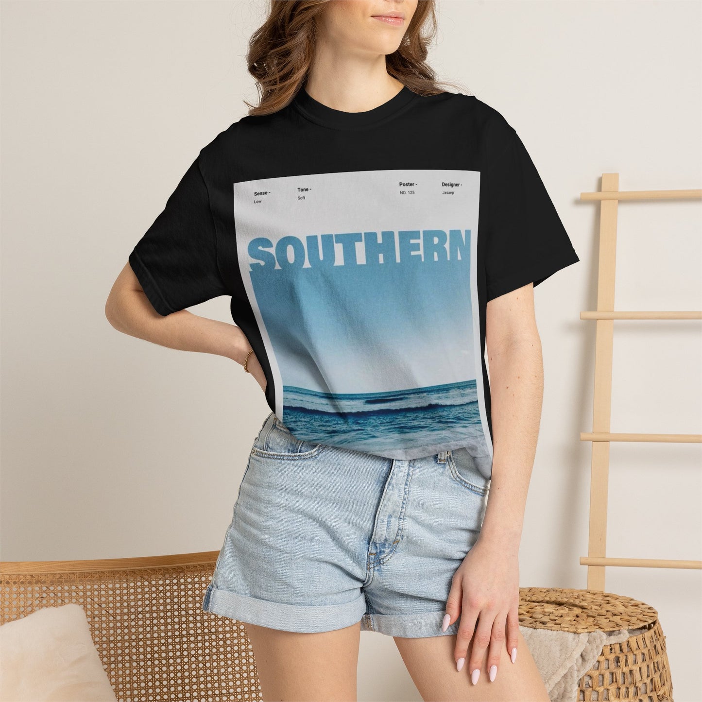 Southern Beach Photo T-Shirt — Ocean Waves Graphic Tee