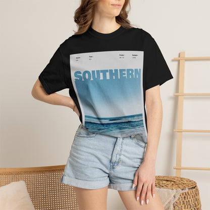 Southern Beach Photo T-Shirt — Ocean Waves Graphic Tee