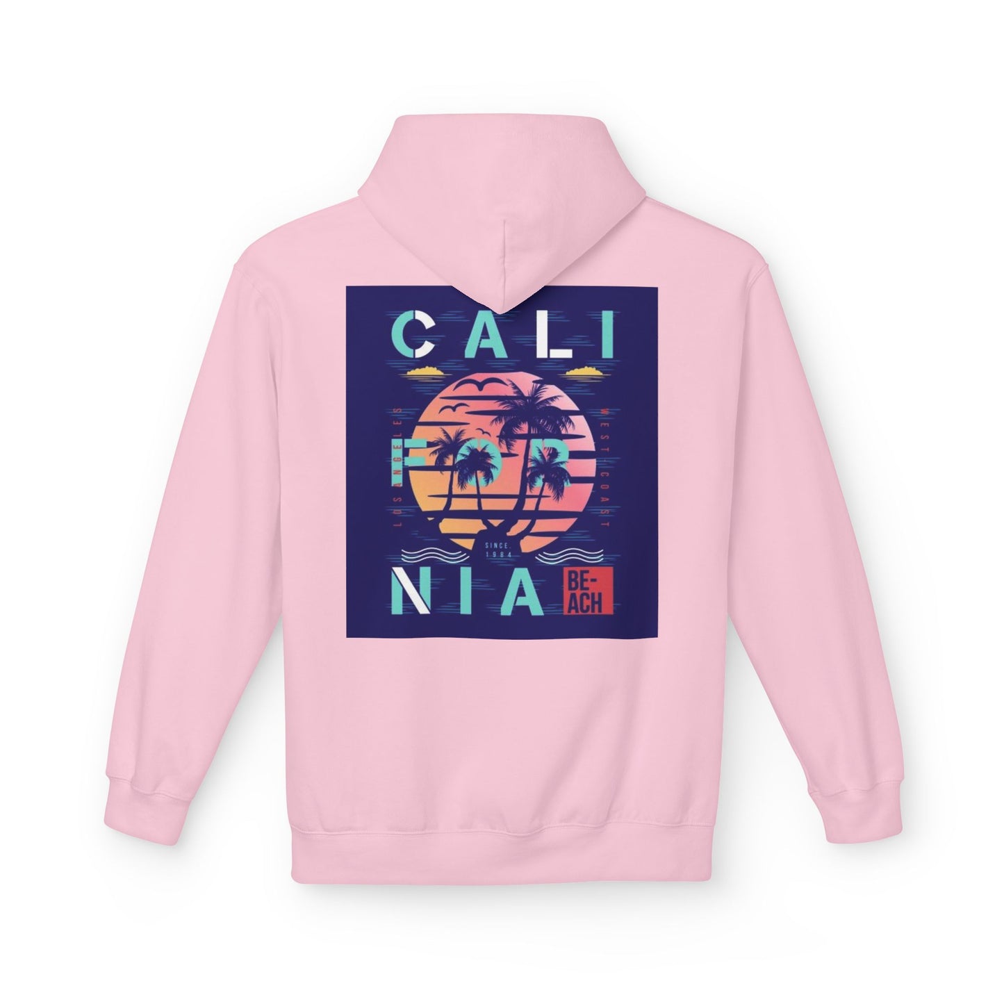 California Beach Vibes Unisex Fleece Hoodie - Softstyle Midweight Sweatshirt